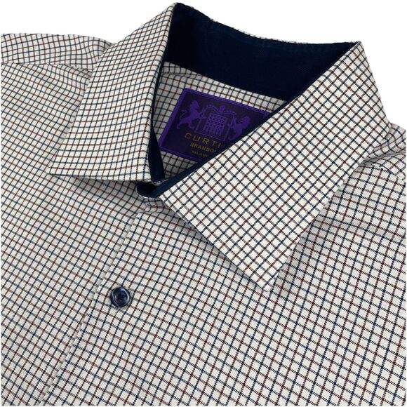 Curtis Brandon Long Sleeve Button Up Check White/Blue/Red-XL - Picture 4 of 12